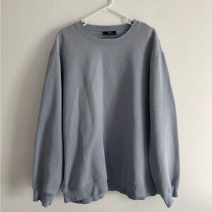 H&M Men's Crewneck Sweatshirt in Light Gray ish Blue